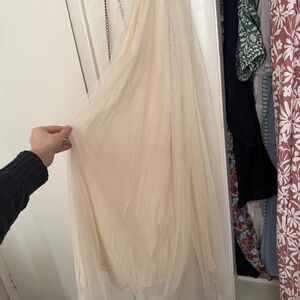 Downeast maxi cream tulle skirt